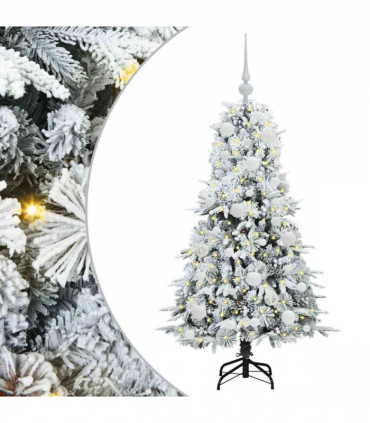 vidaXL Artificial Hinged Christmas Tree Green 120 cm PE and PVC