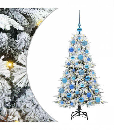 vidaXL Artificial Hinged Christmas Tree Green 120 cm PE and PVC