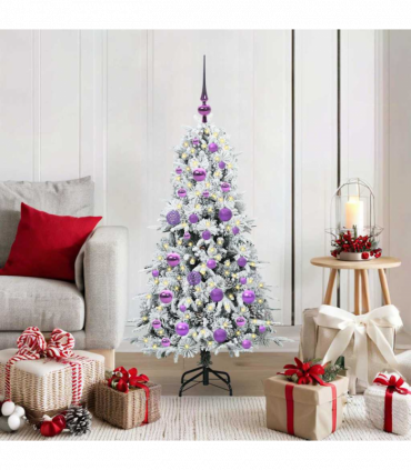 vidaXL Artificial Hinged Christmas Tree Green 120 cm PE and PVC