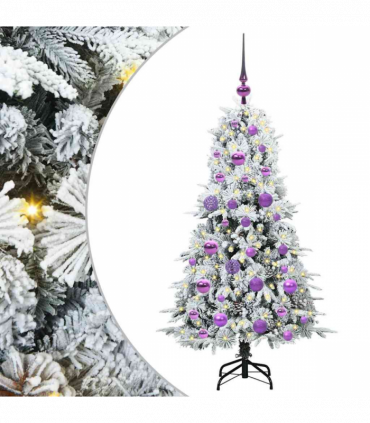 vidaXL Artificial Hinged Christmas Tree Green 120 cm PE and PVC