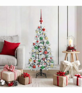 vidaXL Artificial Hinged Christmas Tree Green 120 cm PE and PVC