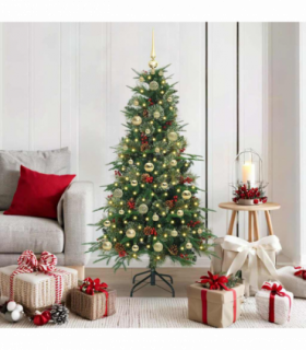 vidaXL Artificial Hinged Christmas Tree Green 150 cm PE and PVC