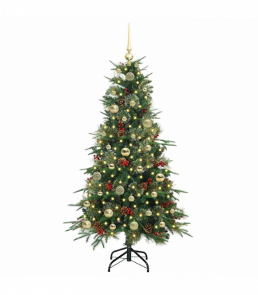 vidaXL Artificial Hinged Christmas Tree Green 150 cm PE and PVC