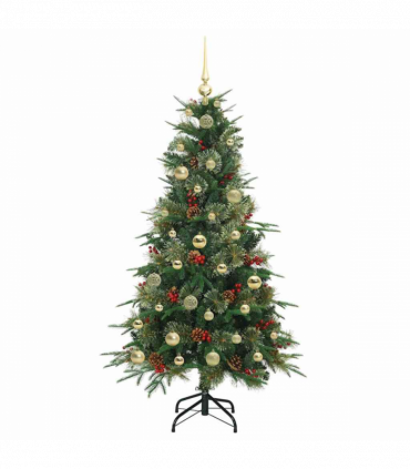 vidaXL Artificial Hinged Christmas Tree Green 150 cm PE and PVC