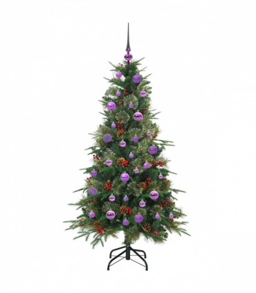vidaXL Artificial Hinged Christmas Tree Green 150 cm PE and PVC
