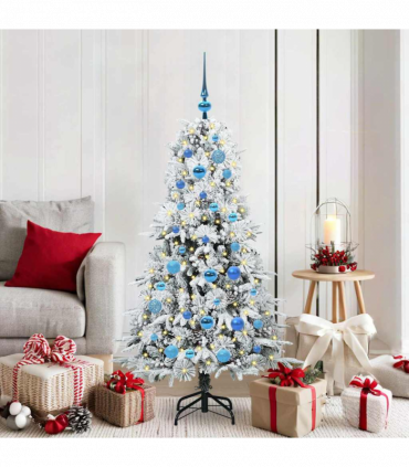 vidaXL Artificial Hinged Christmas Tree Green 150 cm PE and PVC