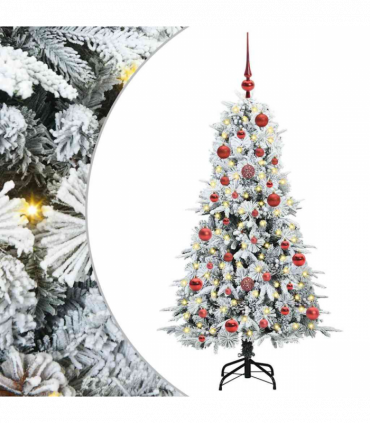 vidaXL Artificial Hinged Christmas Tree Green 150 cm PE and PVC