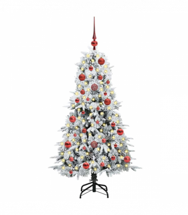 vidaXL Artificial Hinged Christmas Tree Green 150 cm PE and PVC