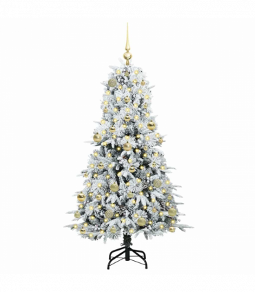 vidaXL Artificial Hinged Christmas Tree Green 150 cm PE and PVC