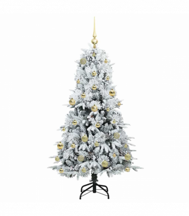 vidaXL Artificial Hinged Christmas Tree Green 150 cm PE and PVC
