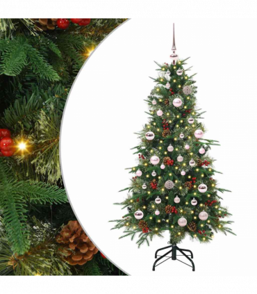 vidaXL Artificial Hinged Christmas Tree Green 150 cm PE and PVC