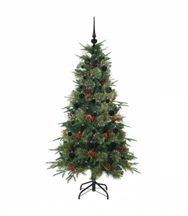 vidaXL Artificial Hinged Christmas Tree Green 150 cm PE and PVC