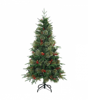 vidaXL Artificial Hinged Christmas Tree Green 150 cm PE and PVC