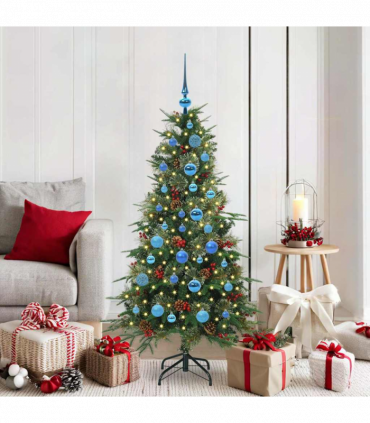 vidaXL Artificial Hinged Christmas Tree Green 150 cm PE and PVC