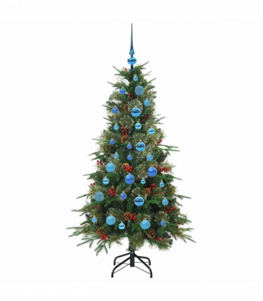 vidaXL Artificial Hinged Christmas Tree Green 150 cm PE and PVC