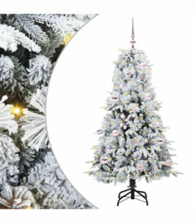 vidaXL Artificial Hinged Christmas Tree Green 150 cm PE and PVC