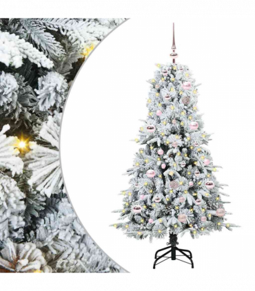 vidaXL Artificial Hinged Christmas Tree Green 150 cm PE and PVC