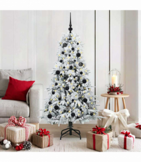 vidaXL Artificial Hinged Christmas Tree Green 150 cm PE and PVC