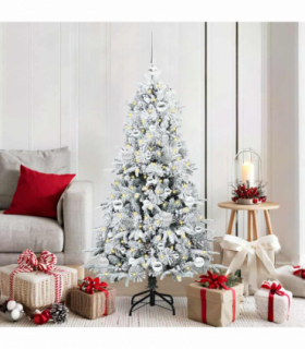vidaXL Artificial Hinged Christmas Tree Green 150 cm PE and PVC