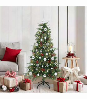 vidaXL Artificial Hinged Christmas Tree Green 150 cm PE and PVC