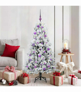 vidaXL Artificial Hinged Christmas Tree Green 150 cm PE and PVC