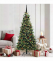 vidaXL Artificial Hinged Christmas Tree Green 180 cm PE and PVC