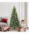 vidaXL Artificial Hinged Christmas Tree Green 180 cm PE and PVC