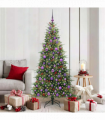 vidaXL Artificial Hinged Christmas Tree Green 180 cm PE and PVC
