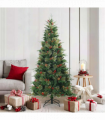 vidaXL Artificial Hinged Christmas Tree Green 180 cm PVC, PE and steel