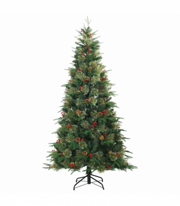 vidaXL Artificial Hinged Christmas Tree Green 180 cm PVC, PE and steel