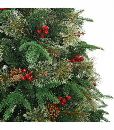 vidaXL Artificial Hinged Christmas Tree Green 180 cm PVC, PE and steel