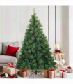 vidaXL Artificial Hinged Christmas Tree Green 180 cm PVC, steel