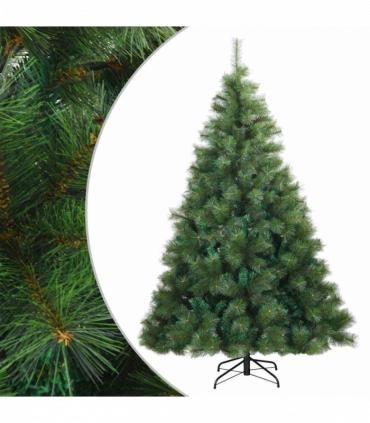 vidaXL Artificial Hinged Christmas Tree Green 180 cm PVC, steel