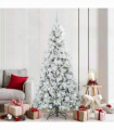 vidaXL Artificial Hinged Christmas Tree Green 210 cm PE and PVC