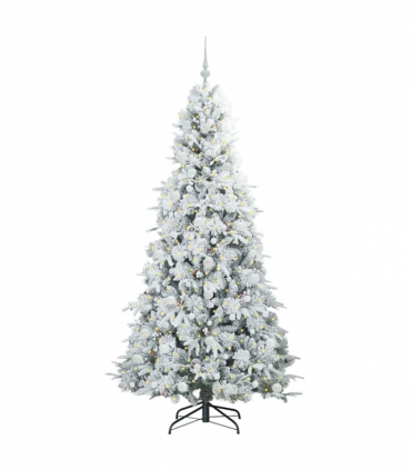 vidaXL Artificial Hinged Christmas Tree Green 210 cm PE and PVC