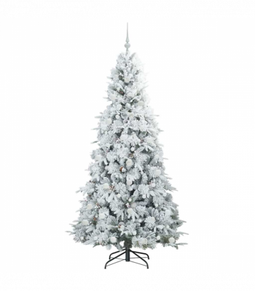 vidaXL Artificial Hinged Christmas Tree Green 210 cm PE and PVC