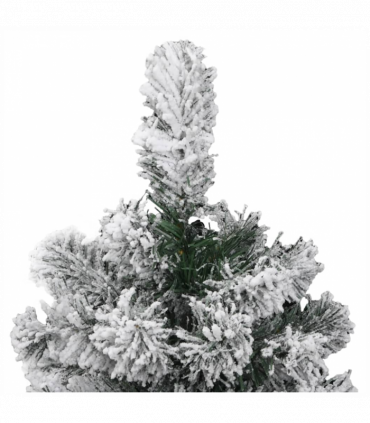 vidaXL Artificial Hinged Christmas Tree with Flocked Snow 120 cm