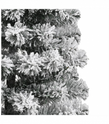 vidaXL Artificial Hinged Christmas Tree with Flocked Snow 120 cm