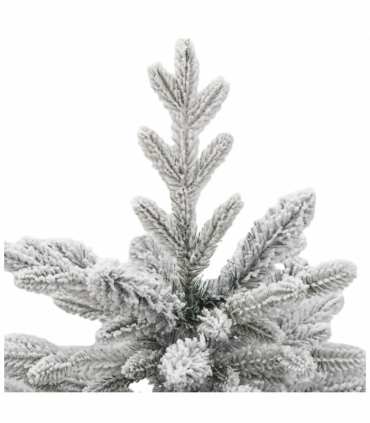 vidaXL Artificial Hinged Christmas Tree with Flocked Snow 150 cm