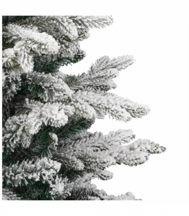vidaXL Artificial Hinged Christmas Tree with Flocked Snow 150 cm