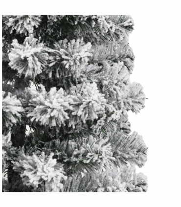 vidaXL Artificial Hinged Christmas Tree with Flocked Snow 150 cm