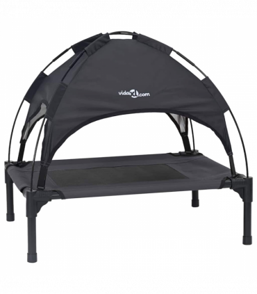 vidaXL Dog Bed Black S Steel