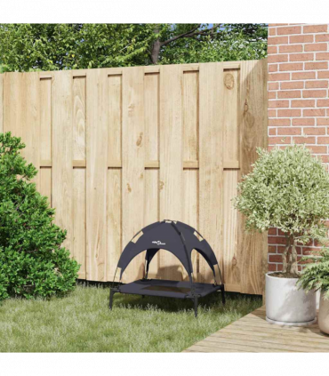 vidaXL Dog Bed Black S Steel