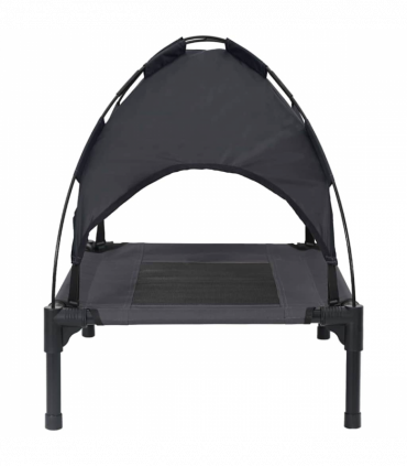 vidaXL Dog Bed Black S Steel