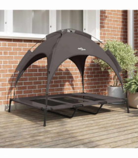 vidaXL Dog Bed Brown XL Steel