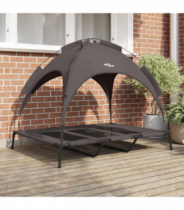 vidaXL Dog Bed Brown XL Steel