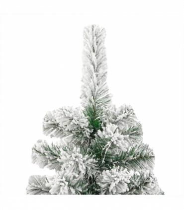 vidaXL Artificial Hinged Christmas Tree with Flocked Snow 240 cm