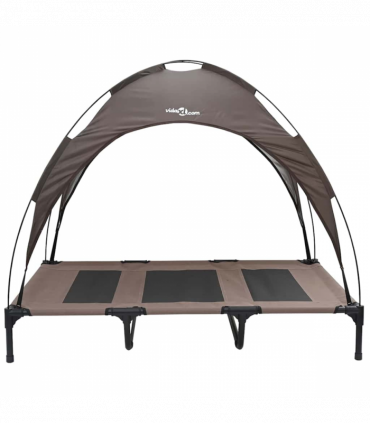 vidaXL Dog Bed Brown XL Steel