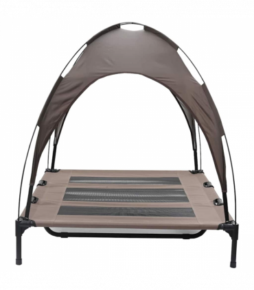 vidaXL Dog Bed Brown XL Steel