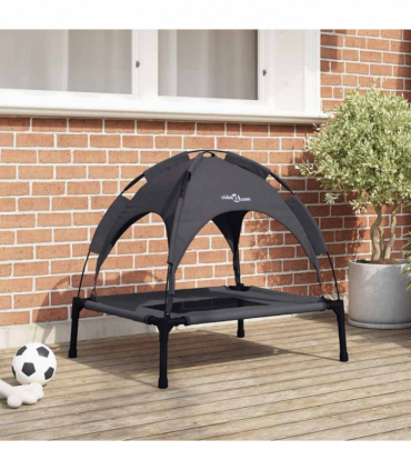 vidaXL Dog Bed Black M Steel